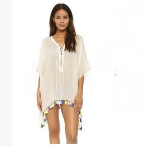 Bindya Fiesta Tassel Swim Coverup - Cream